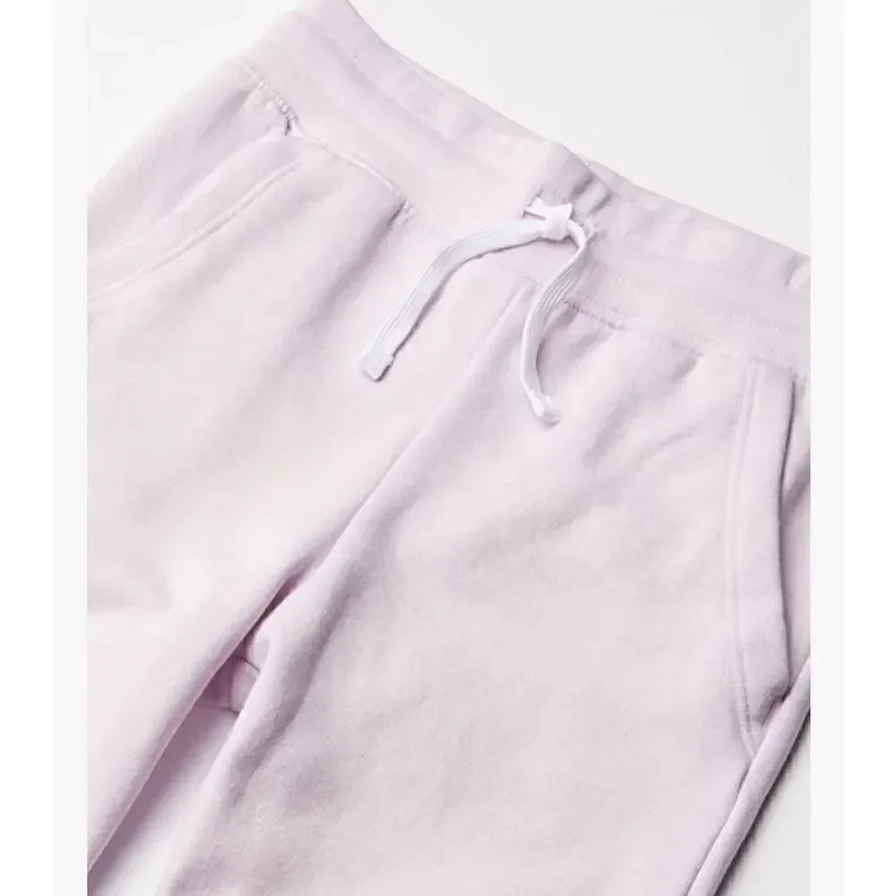 UNDER ARMOUR GIRLS YMED Armour Rival Fleece Joggers - Cool Pink and white Trim